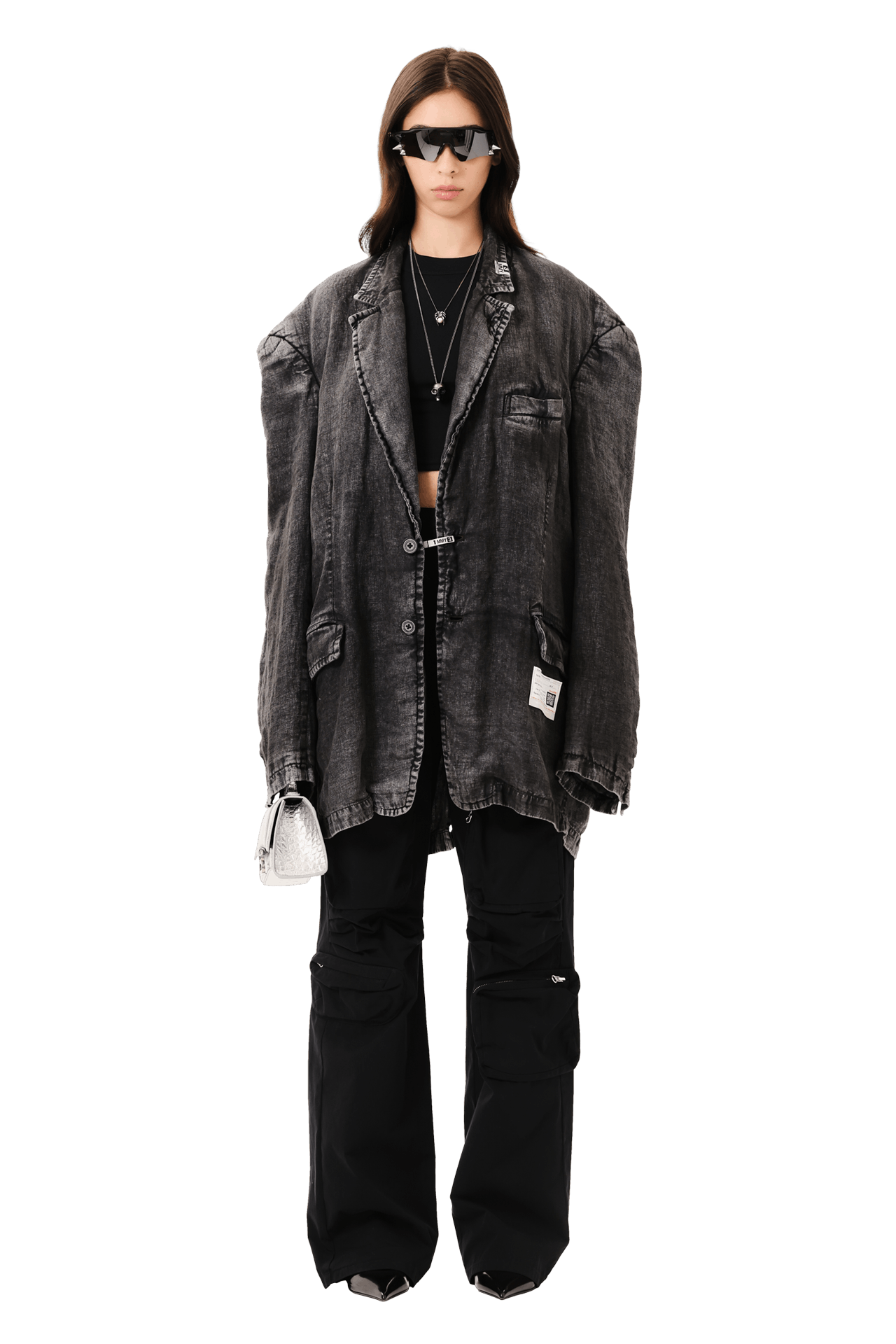 Buy MM6 Maison Margiela Gabardine Cargo Pants 'Black