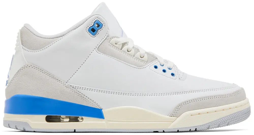 air jordan 3 retro white and blue