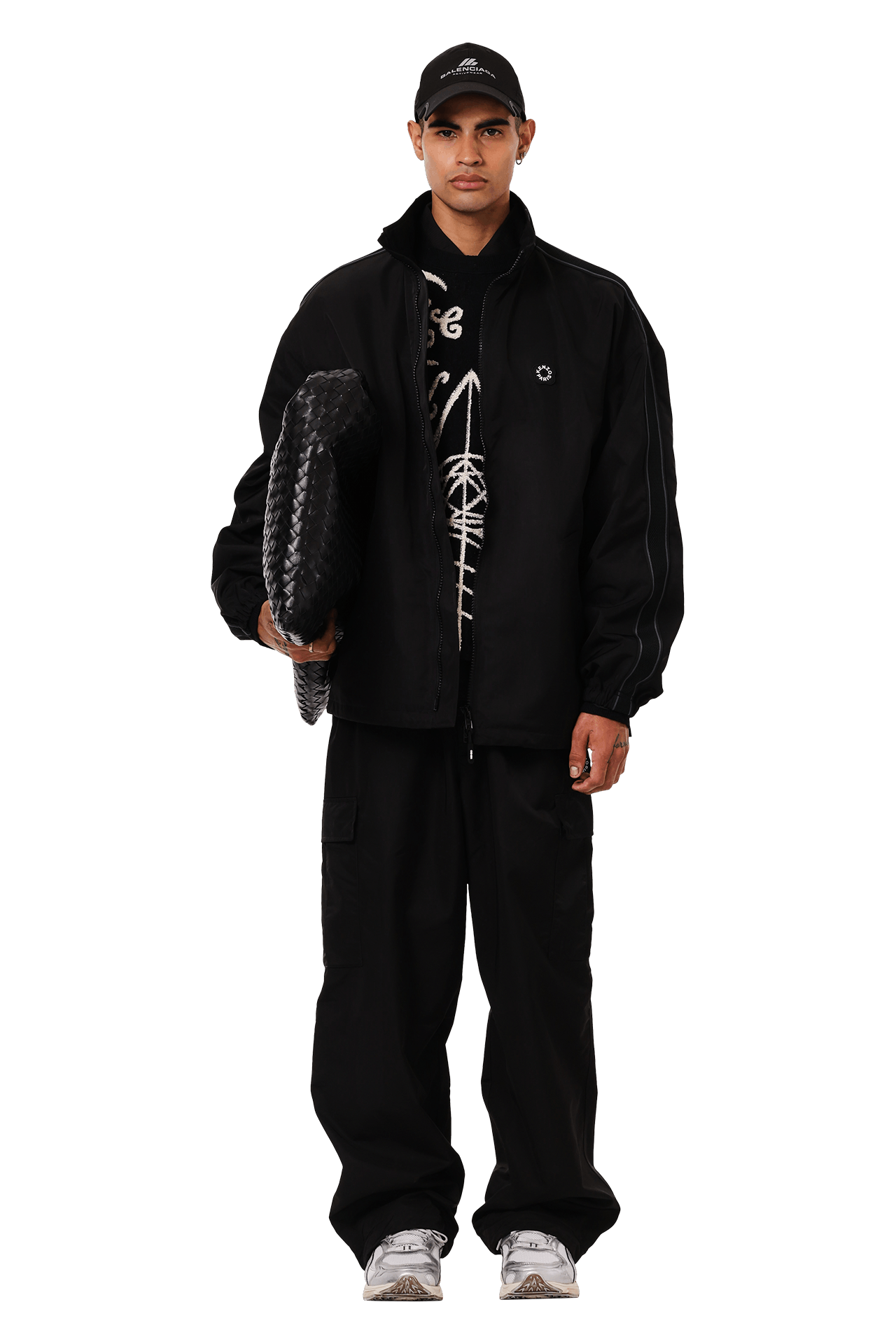 パンツ KENZO Woman Pants Black FF52PA1049FI 99 Kenzo クロップドパンツ | ブラック | FARFETCH JP