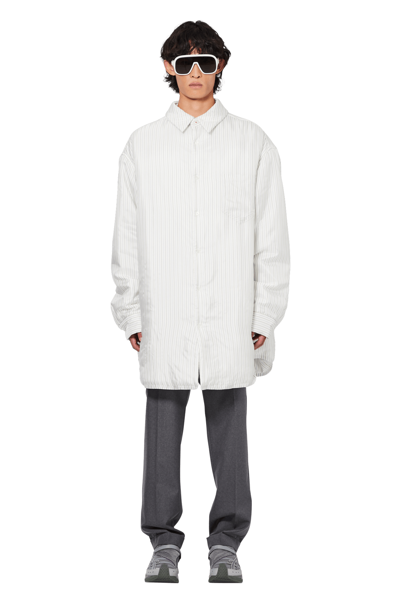 Buy MM6 Maison Margiela Padded Shirt 'White Stripe' - SI1DL0009