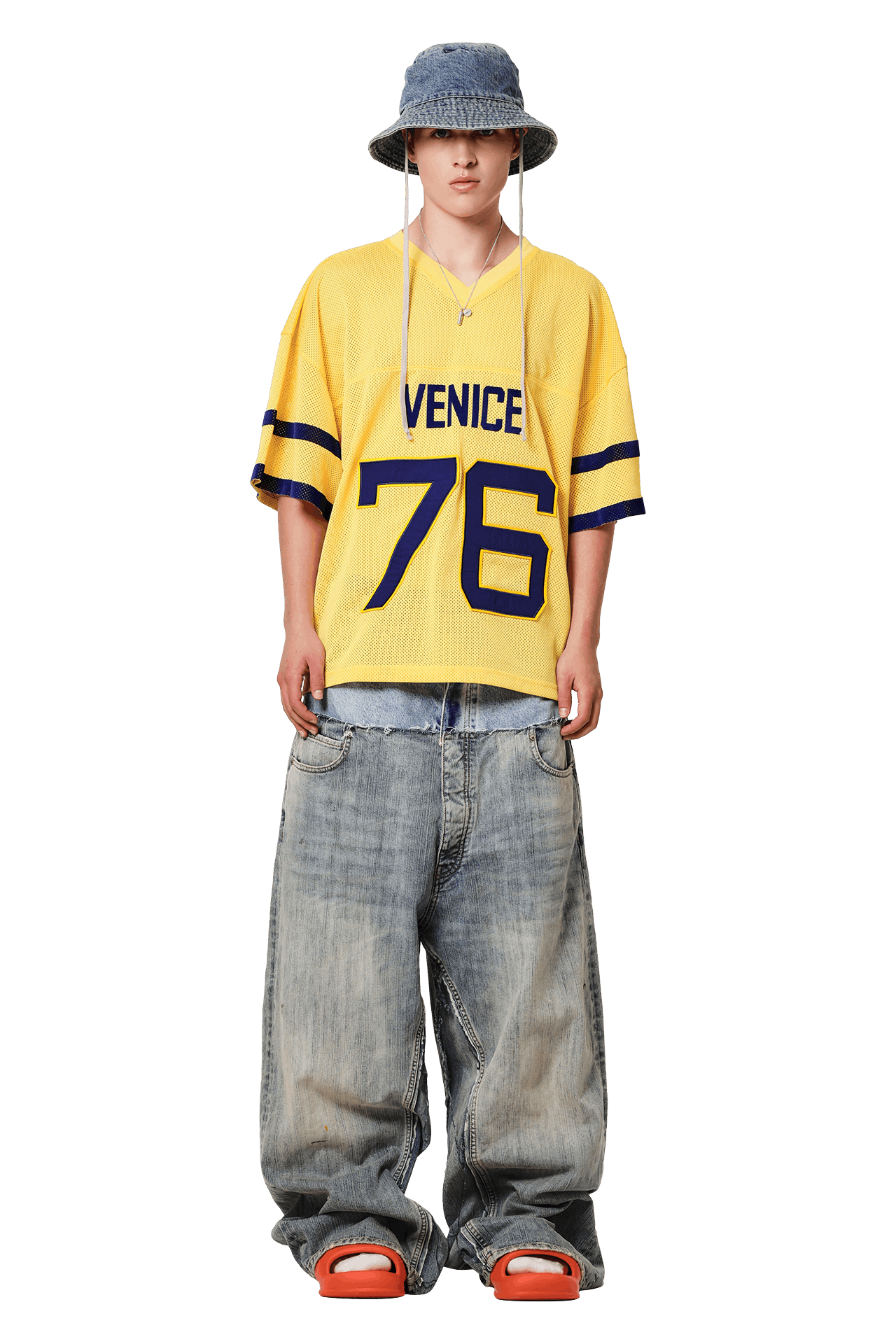 Buy ERL Venice 76 Football Top 'Yellow' - ERL10T014 YELL | GOAT