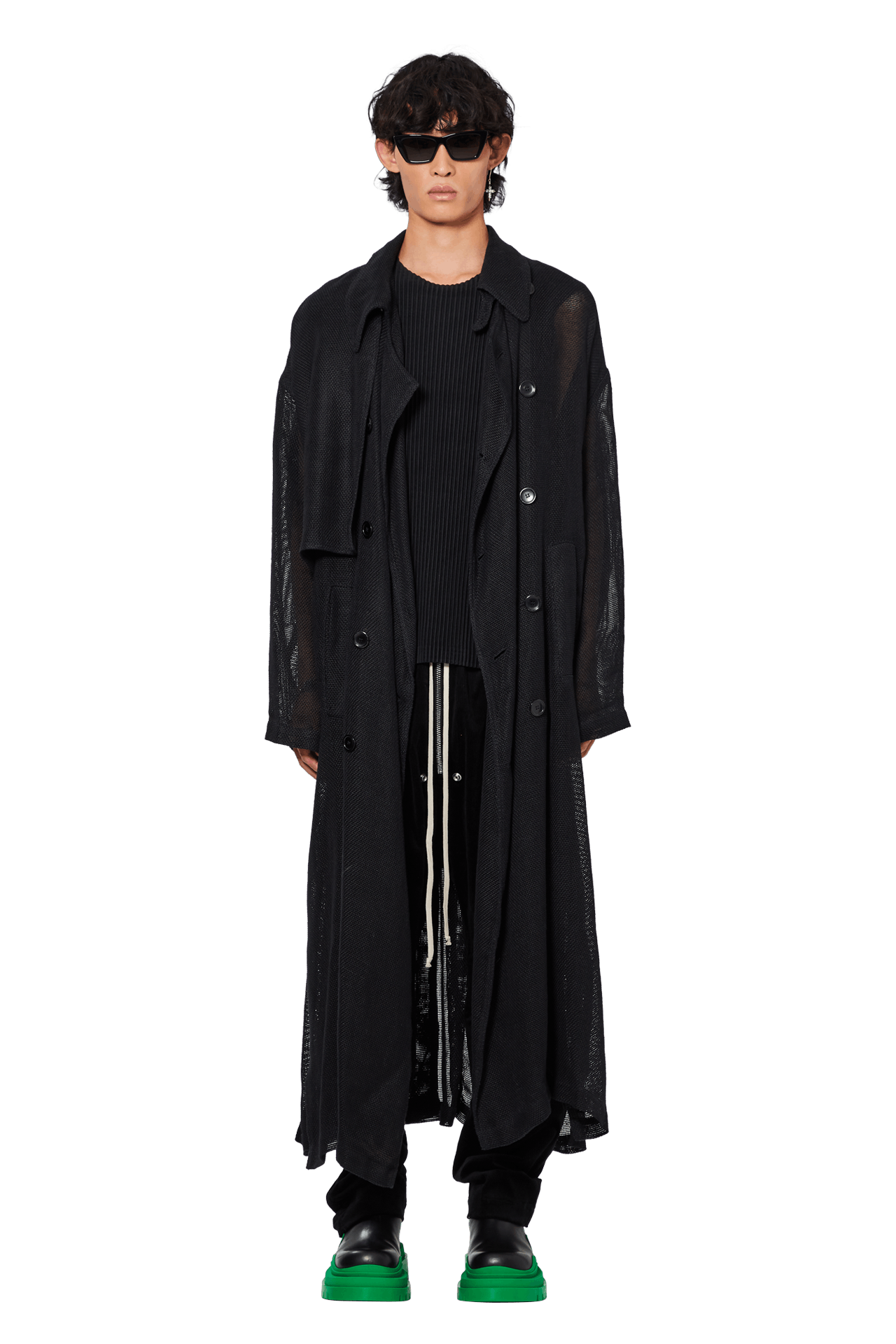 Buy Raf Simons Icarus Surgit Perforated Overcoat 'Black' - 0459 