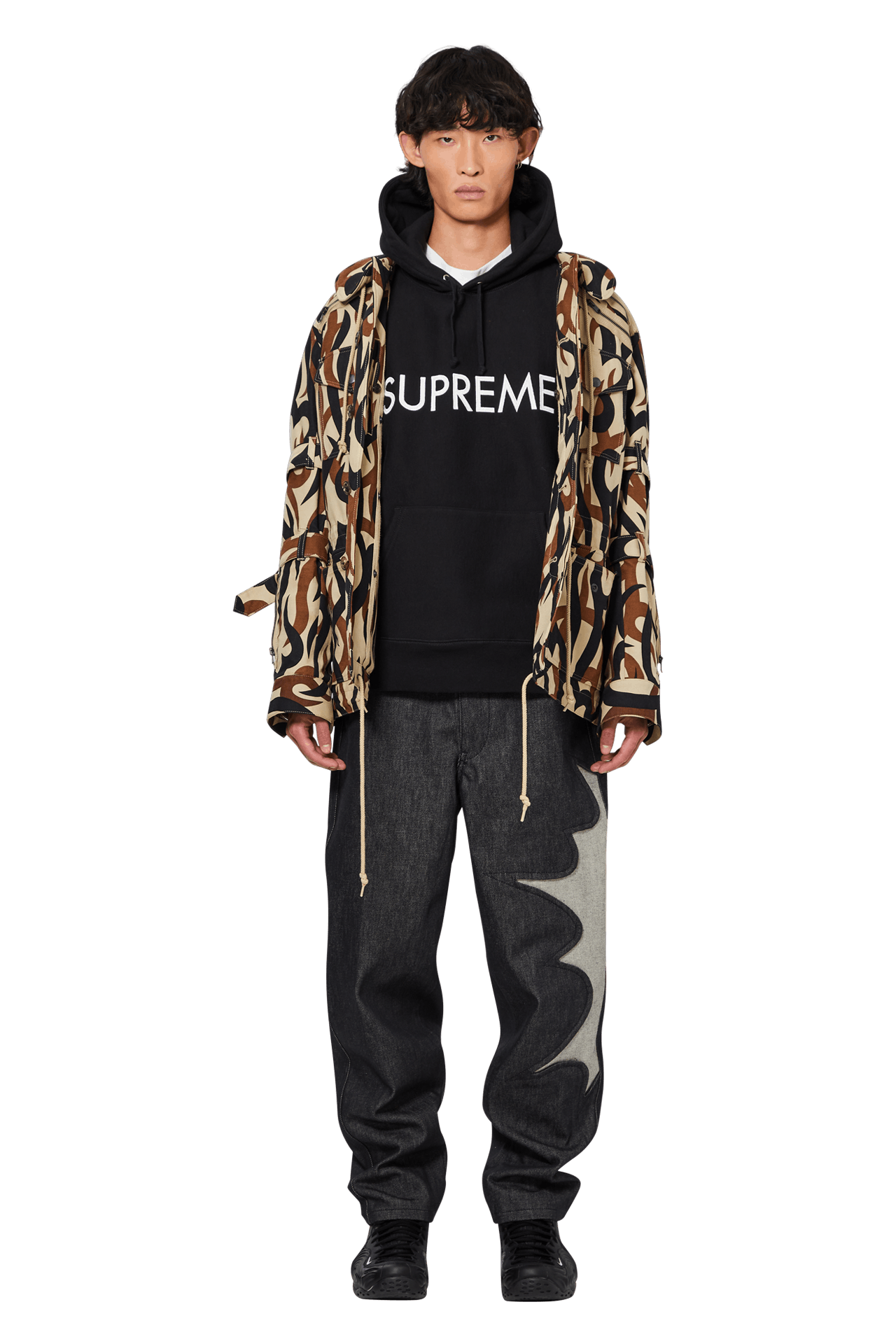 Supreme Capital Hooded Sweatshirt 'Black'