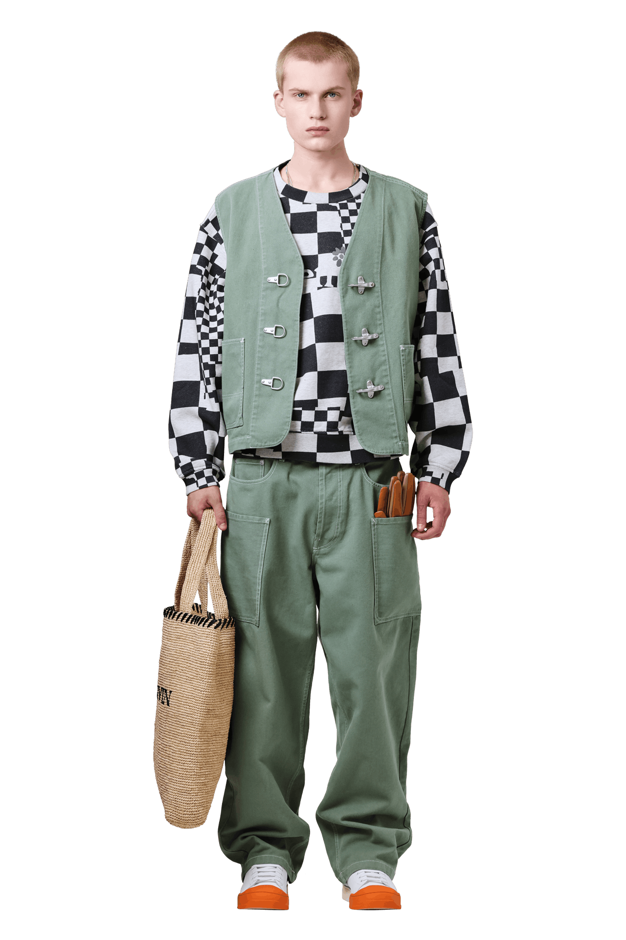 ERL Venice Checker クルーネック Buy ERL Venice Crewneck 'Checker' - ERL08T023 CHEC | GOAT