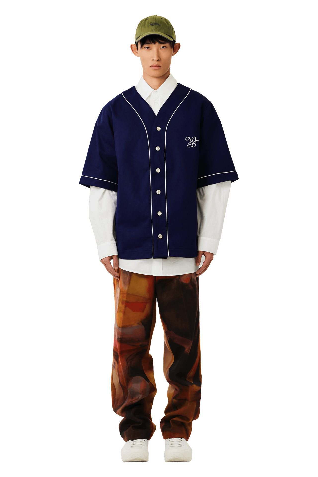 Buy Wales Bonner Freestyle Shirt 'Navy' - MA24SH18 CO15 599 | GOAT