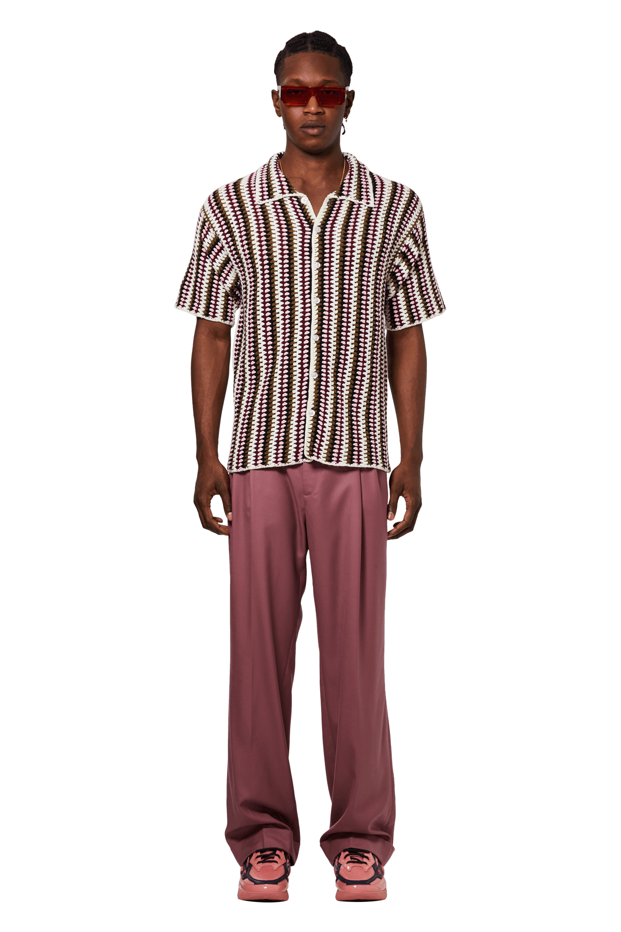 Men's GOLF WANG Crochet Camp Shirt | eBay