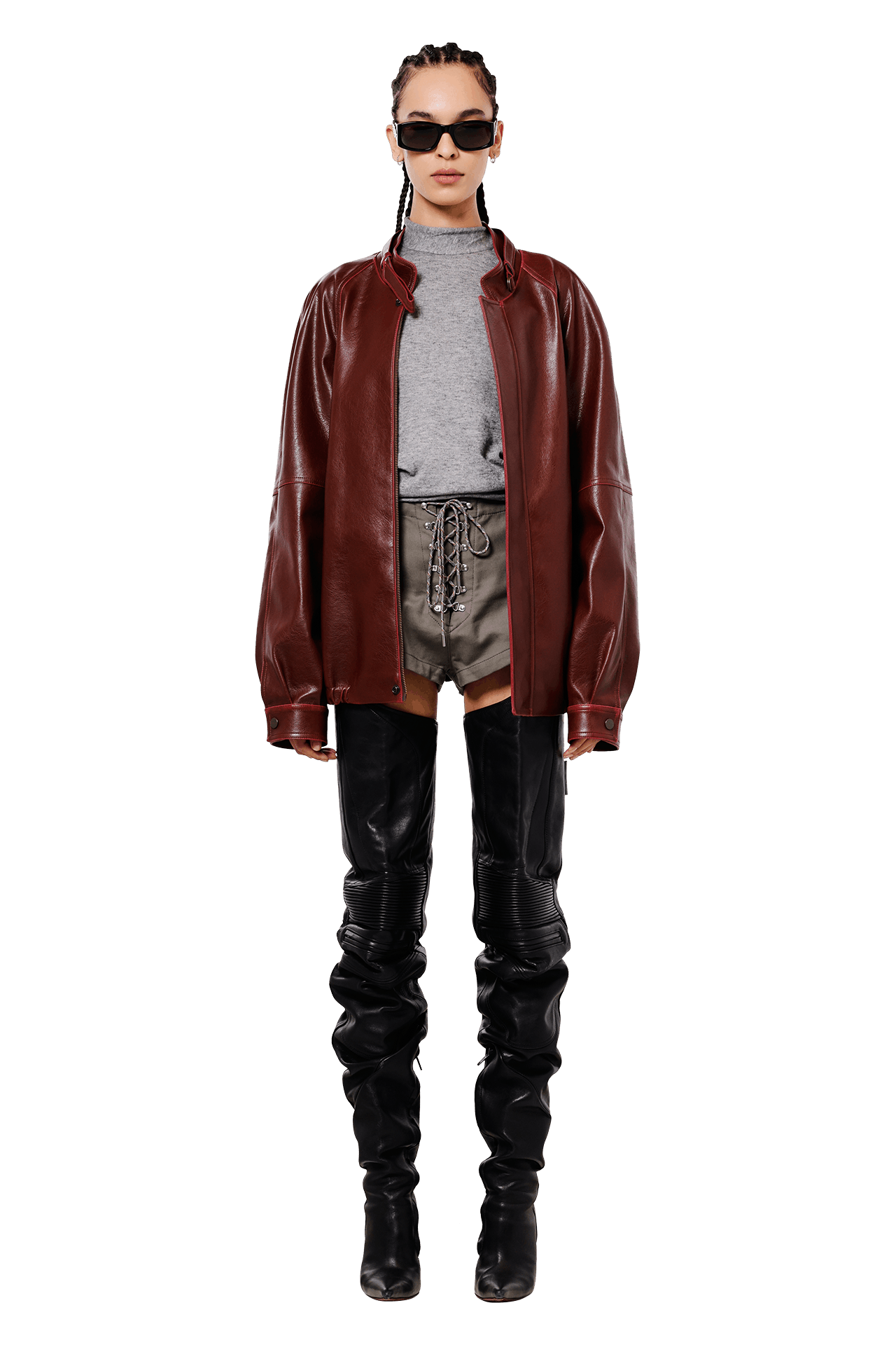 Buy MM6 Maison Margiela Faux Leather Sports Jacket 