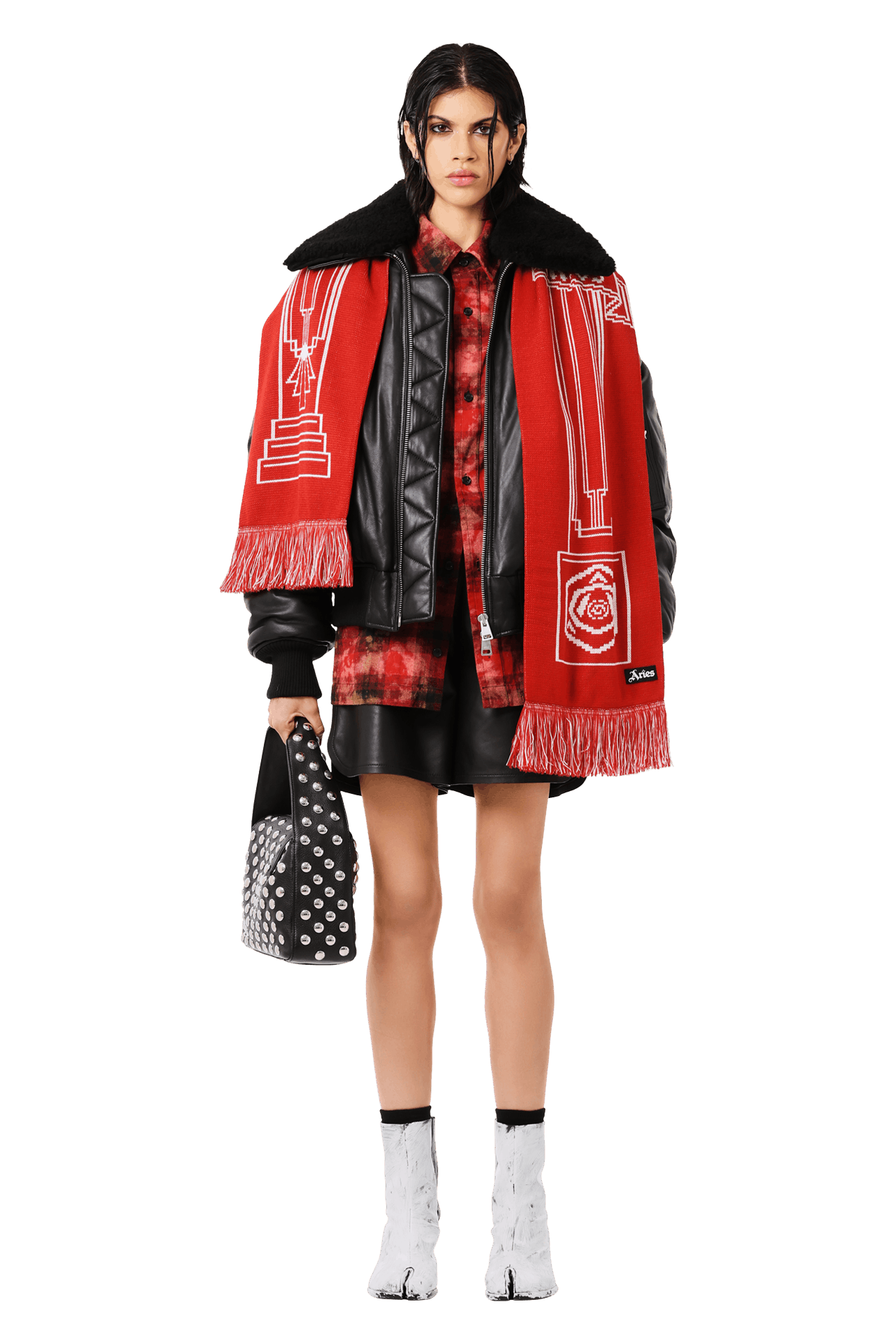 Buy Aries x Arsenal Column Logo Scarf 'Red' - U06709 RED | GOAT