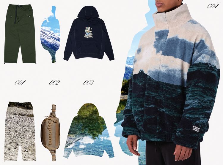 Burberry Sea Print Fleece Jacket for Men