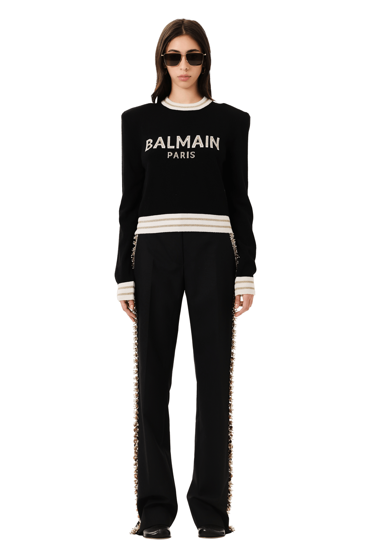 BALMAIN ロコフリントトロストリンクフティ DH1JR002BB65 EAB Balmain Printed Logo Hoodie (Blue) – CNCPTS