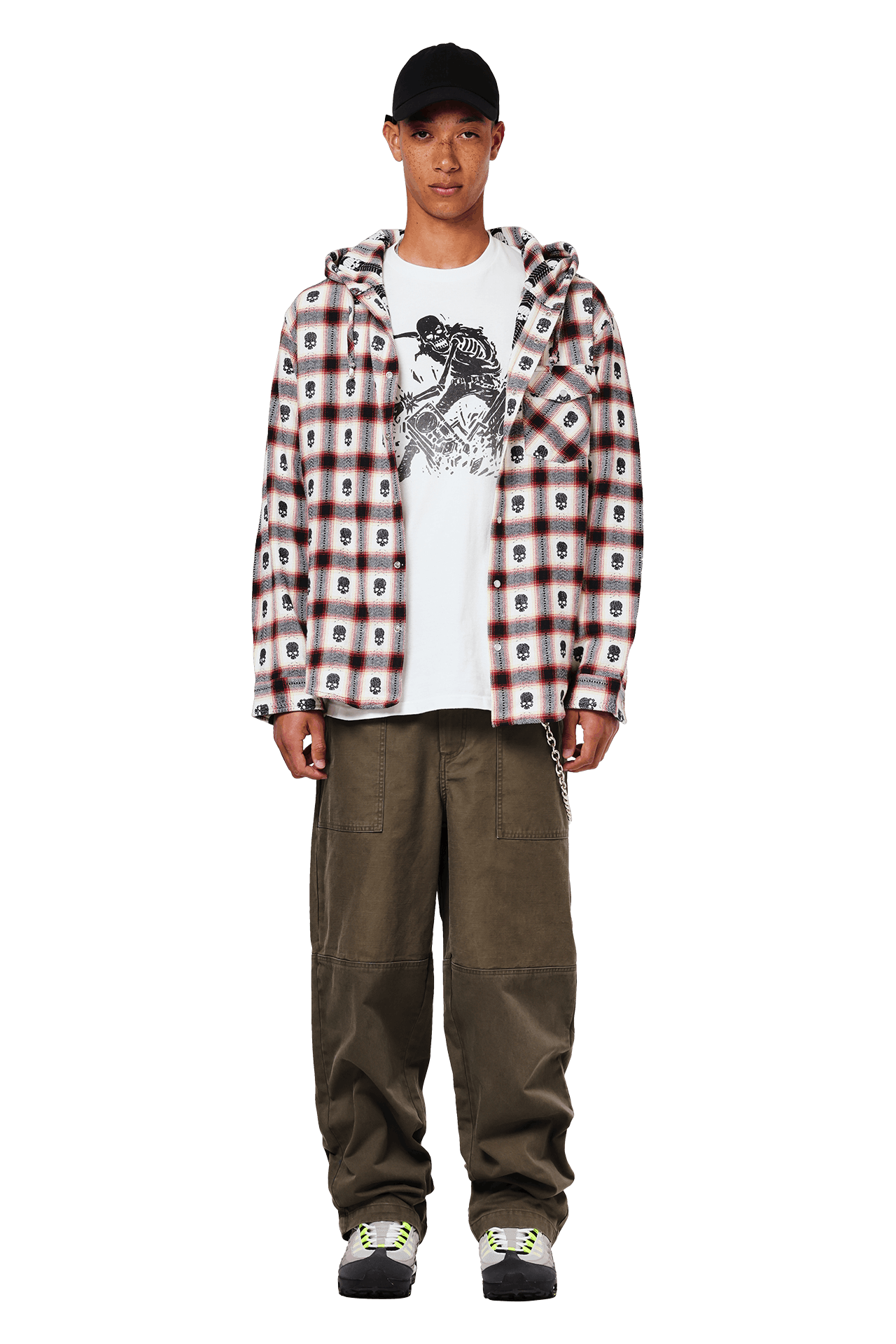 Buy Supreme x Number (N)Ine Hooded Flannel Shirt 'White' - FW25S22