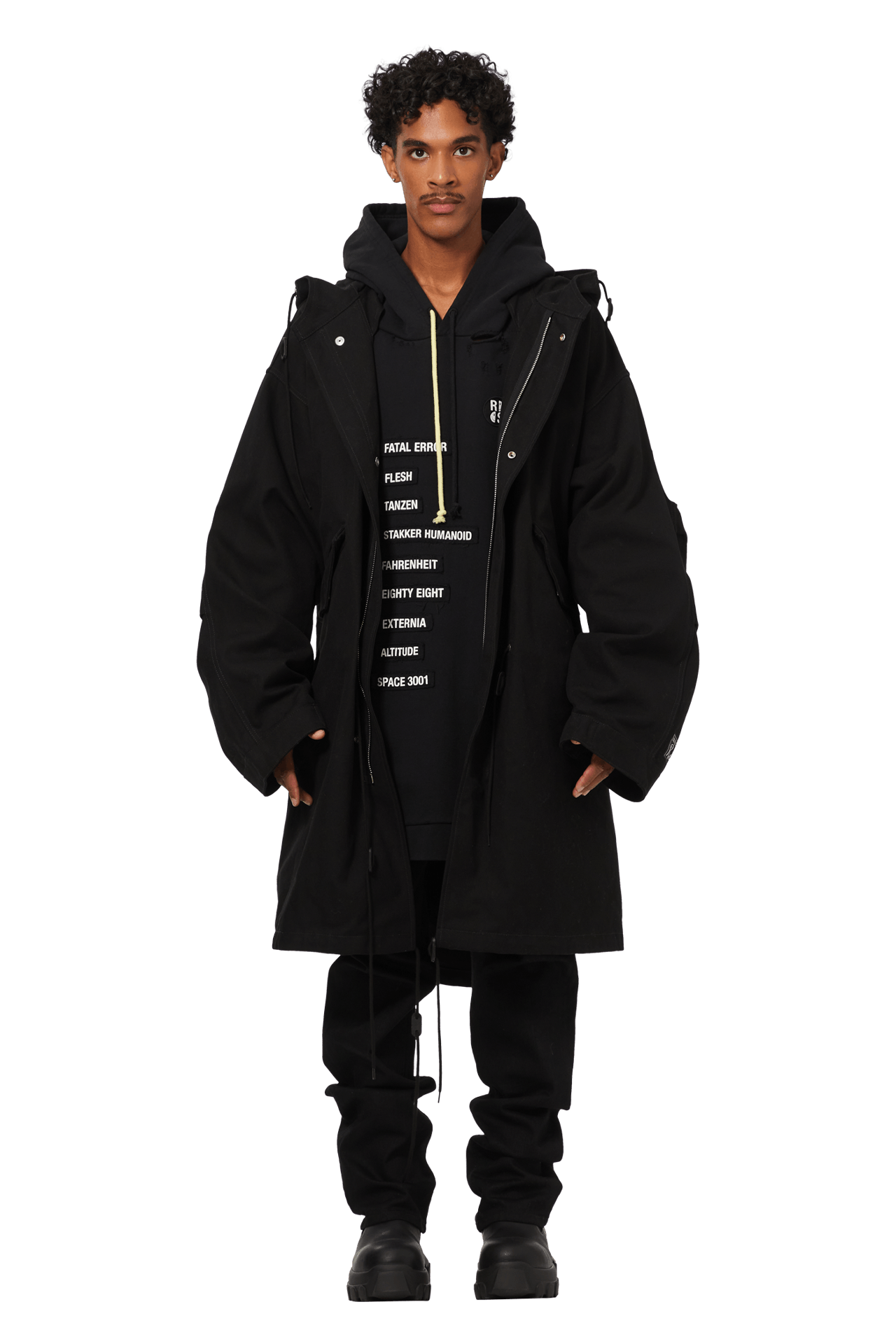 Buy Raf Simons Oversized Printed Parka 'Black' - 212 M711 10090