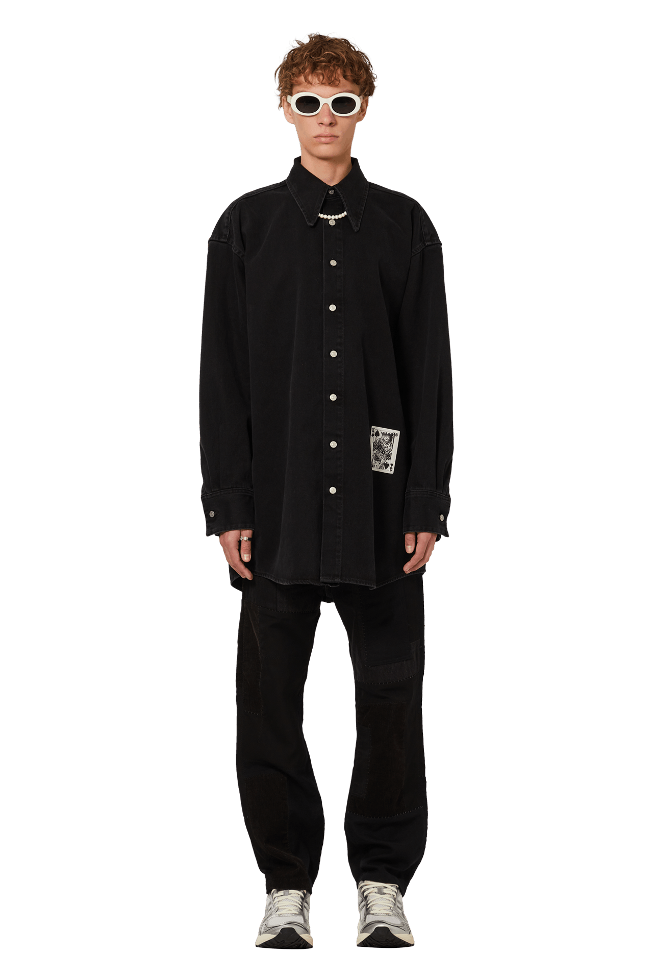 Buy Junya Watanabe Patchwork Denim Trouser 'Black' - WH P018