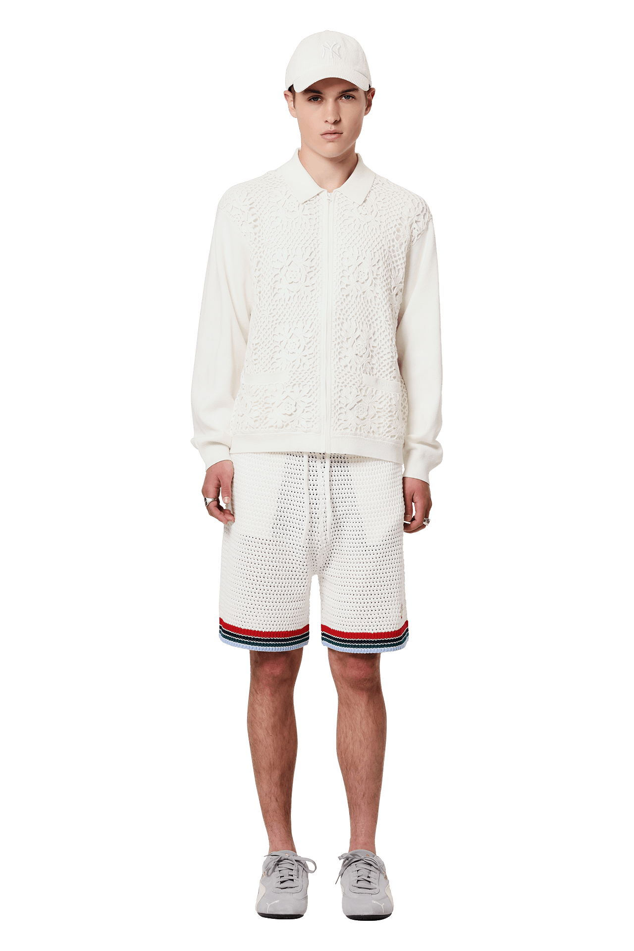 Buy Supreme Crochet Zip Up Cardigan 'White' - SS25SK2 WHITE
