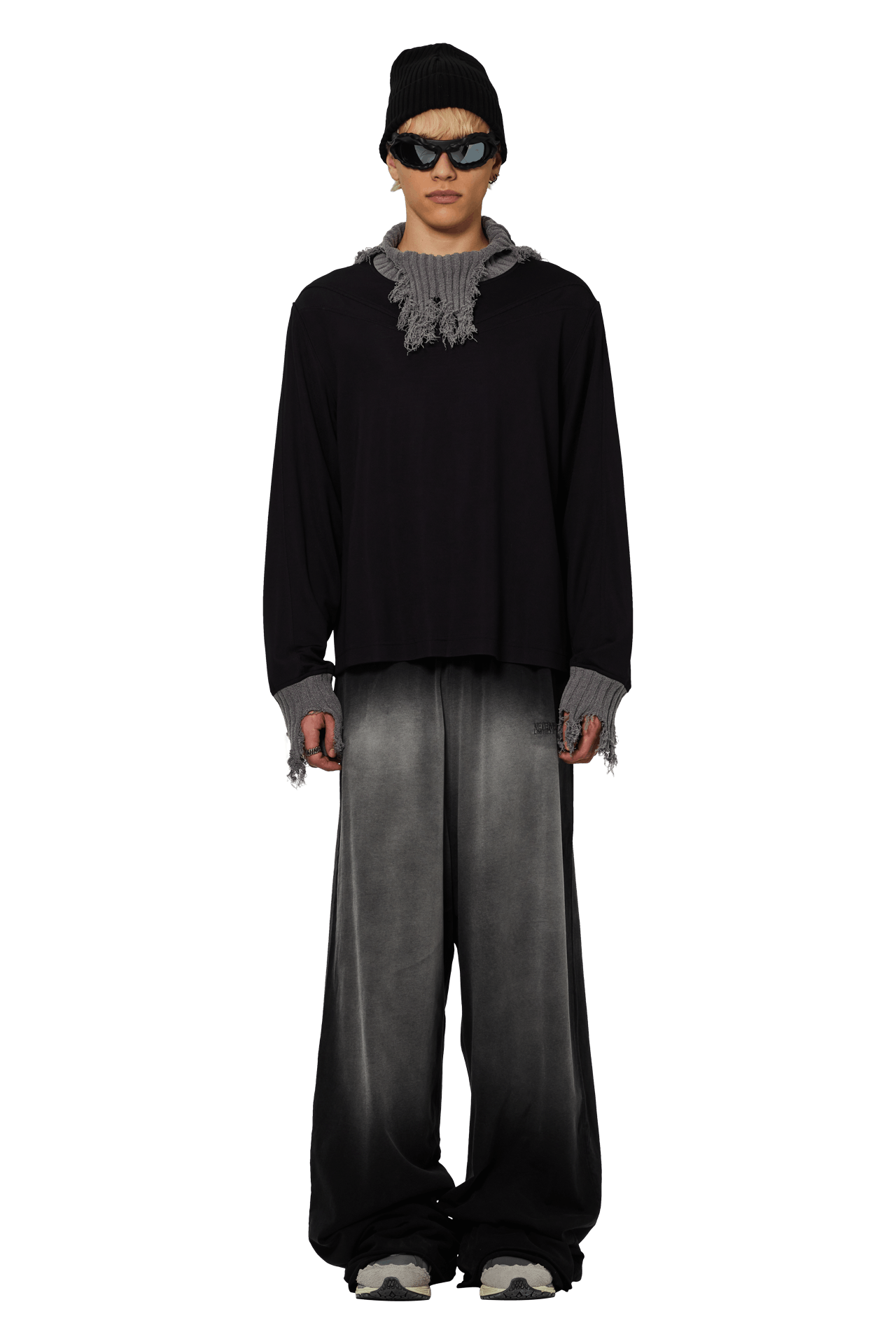 Buy Kiko Kostadinov Cedid Rib Pullover 'Dark Blue/Ash Grey 