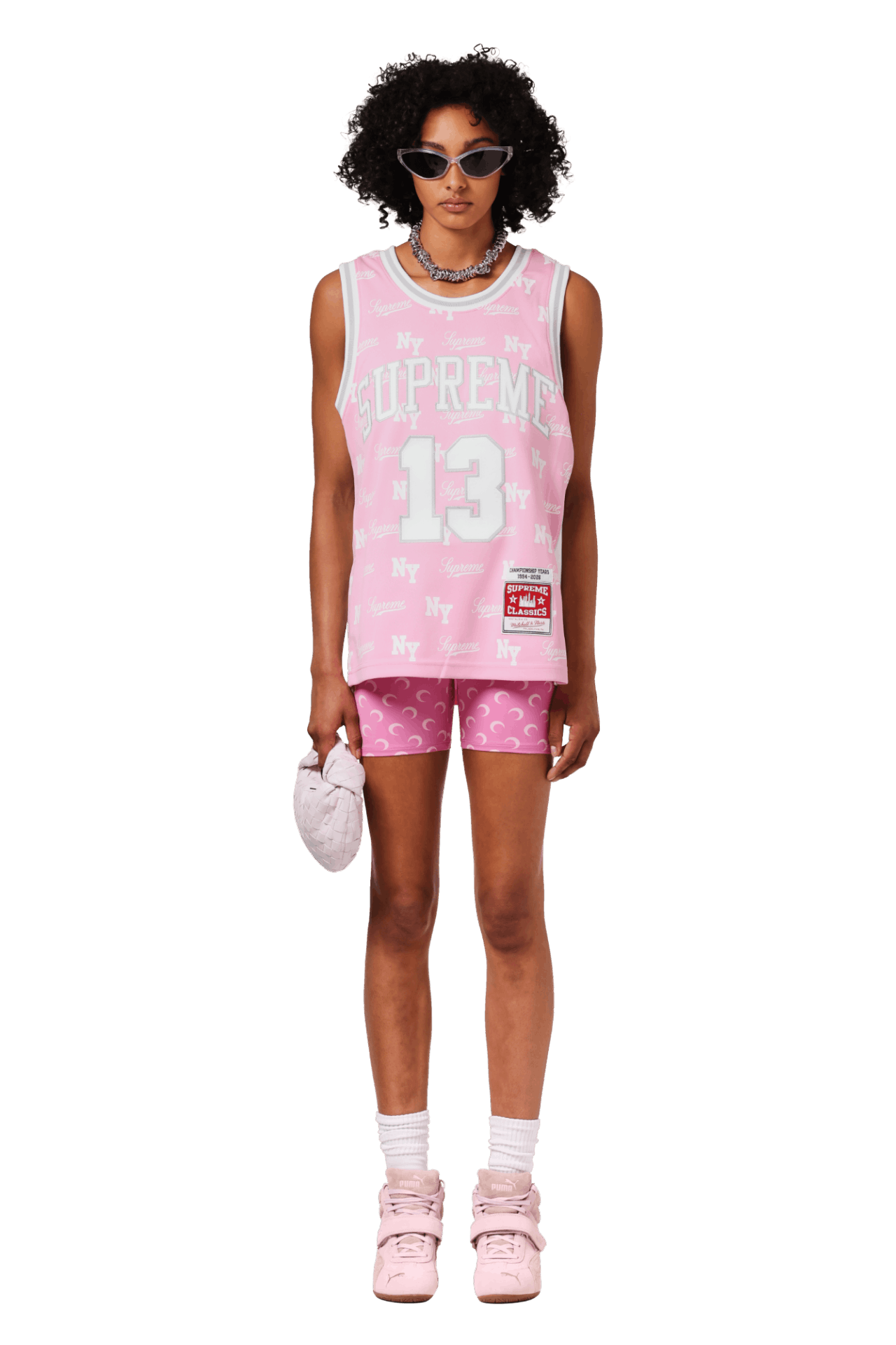 Buy Supreme x Mitchell & Ness Monogram Jersey 'Pink' - SS26KN21