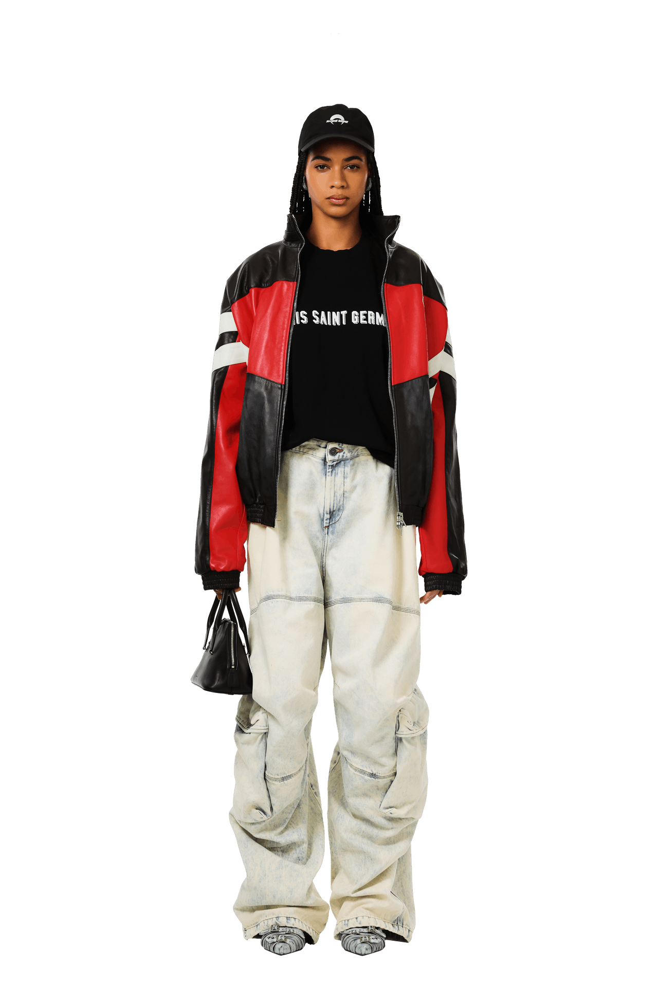 Buy Vetements Leather Tracksuit Jacket 'Black/Red' - UA65JA560R