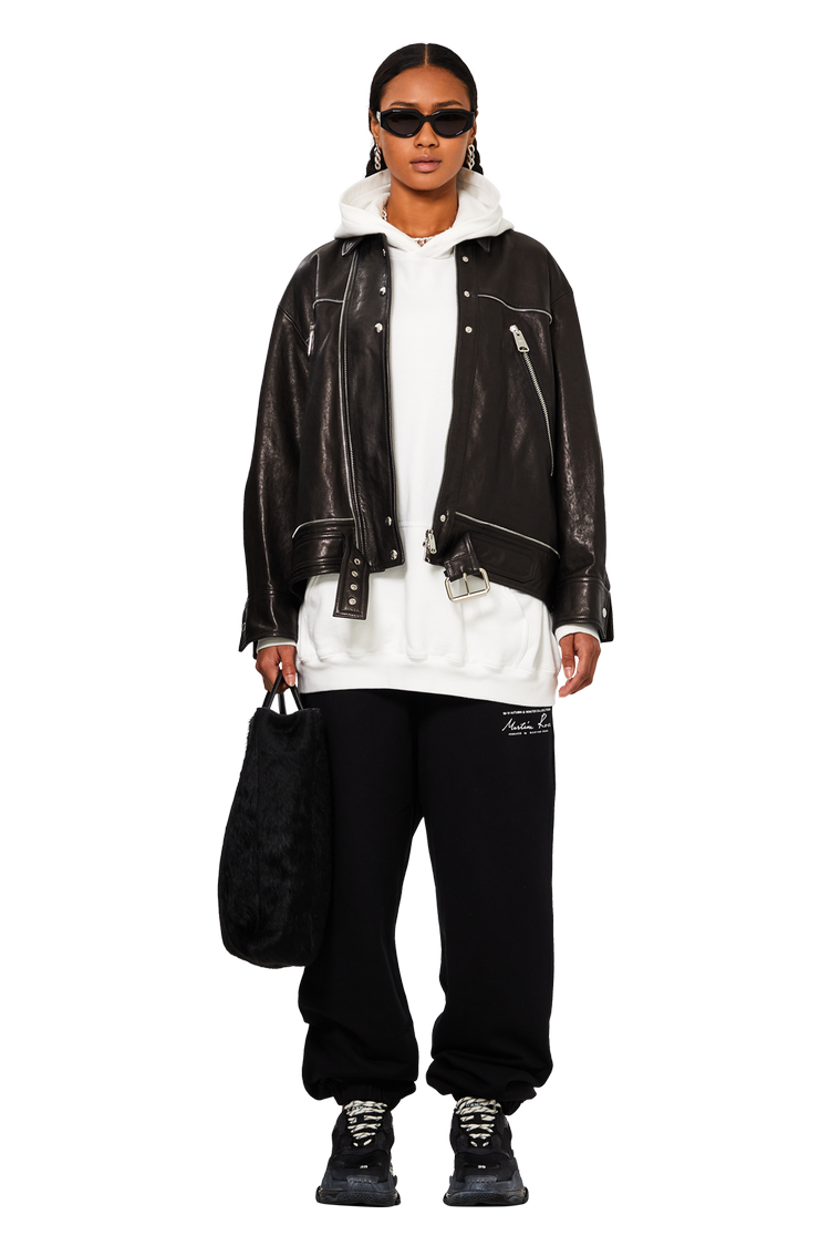 model wearing Khaite Herman Jacket 'Black'