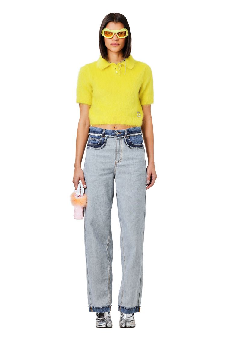 Model wearing Gucci Knit Top 'Yellow/Mix'