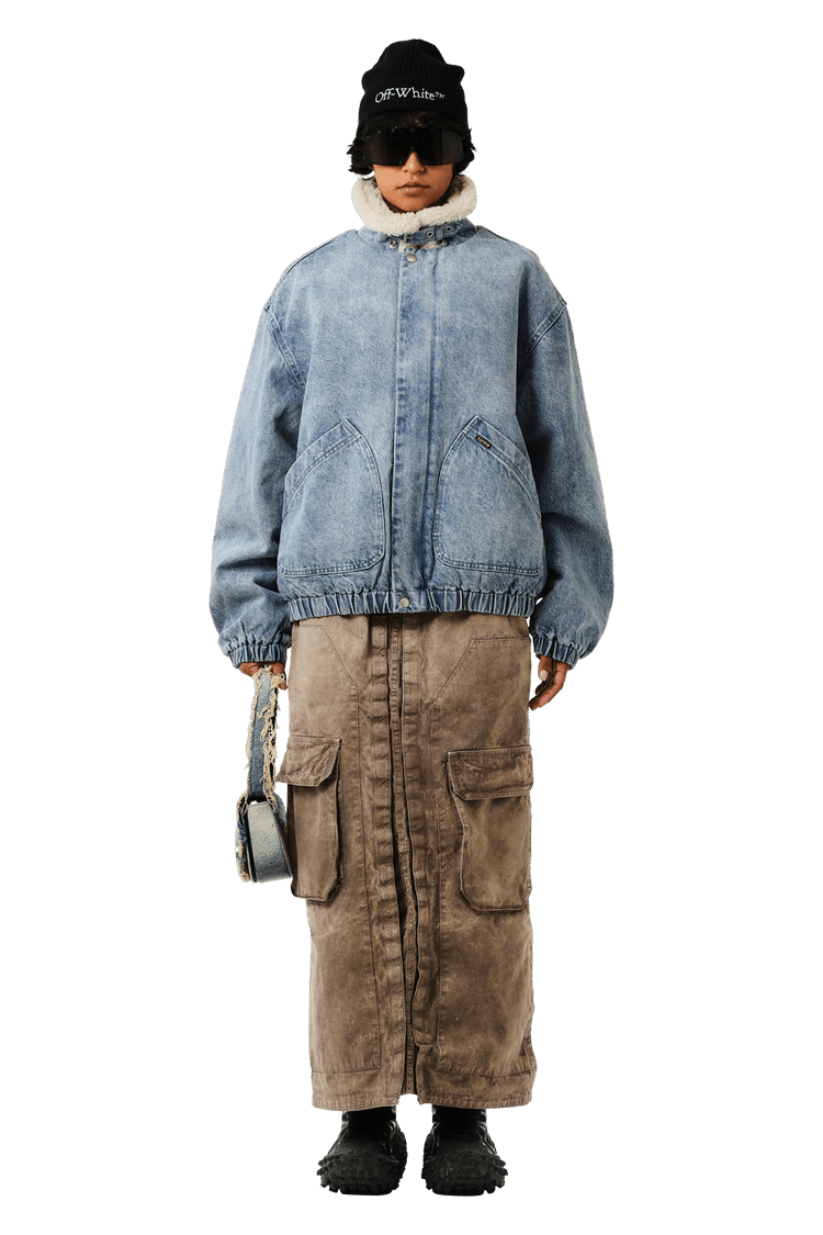 ジャケット・アウター Faux Shearling Lined Bomber denim Supreme Faux Shearling Lined Bomber Jacket Denim Men's