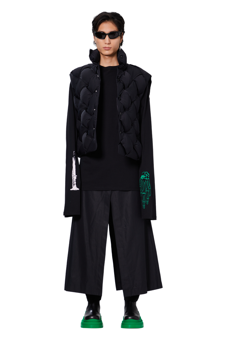 model wearing Jean Paul Gaultier Trousers 'Black'