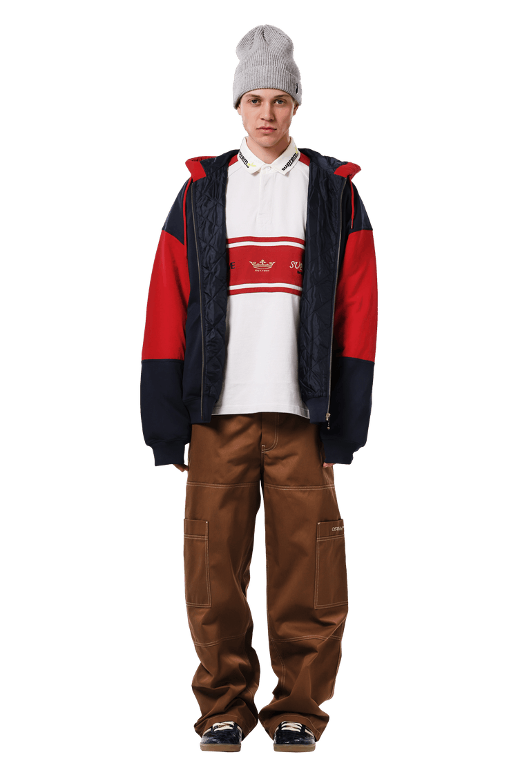 ウェア Supreme Chest Stripe Rugby Stone (red)M Supreme Chest Stripe Rugby Stone Men's - FW24 - US