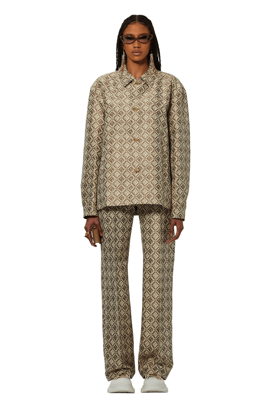 Buy Marine Serre Moon Diamant Tailored Harrington Jacket 'Moon Diamant