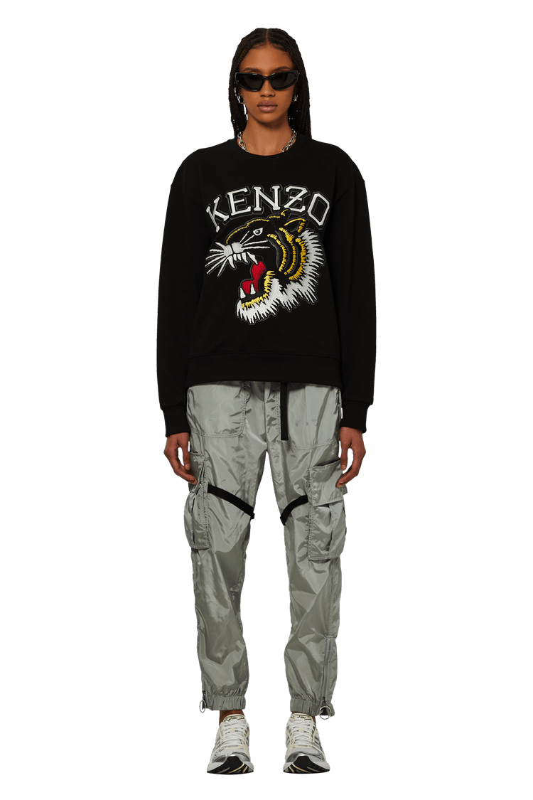 Model wearing Kenzo Tiger Varsity Classic Sweatshirt 'Black'