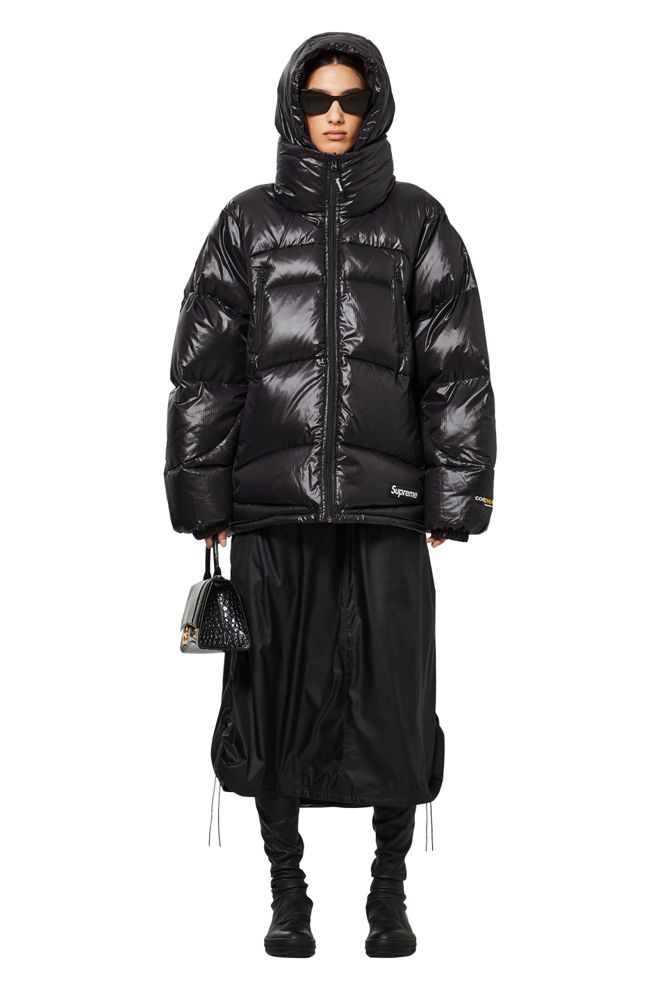 Supreme Reversible Featherweight Down Puffer Jacket 'Black' | GOAT