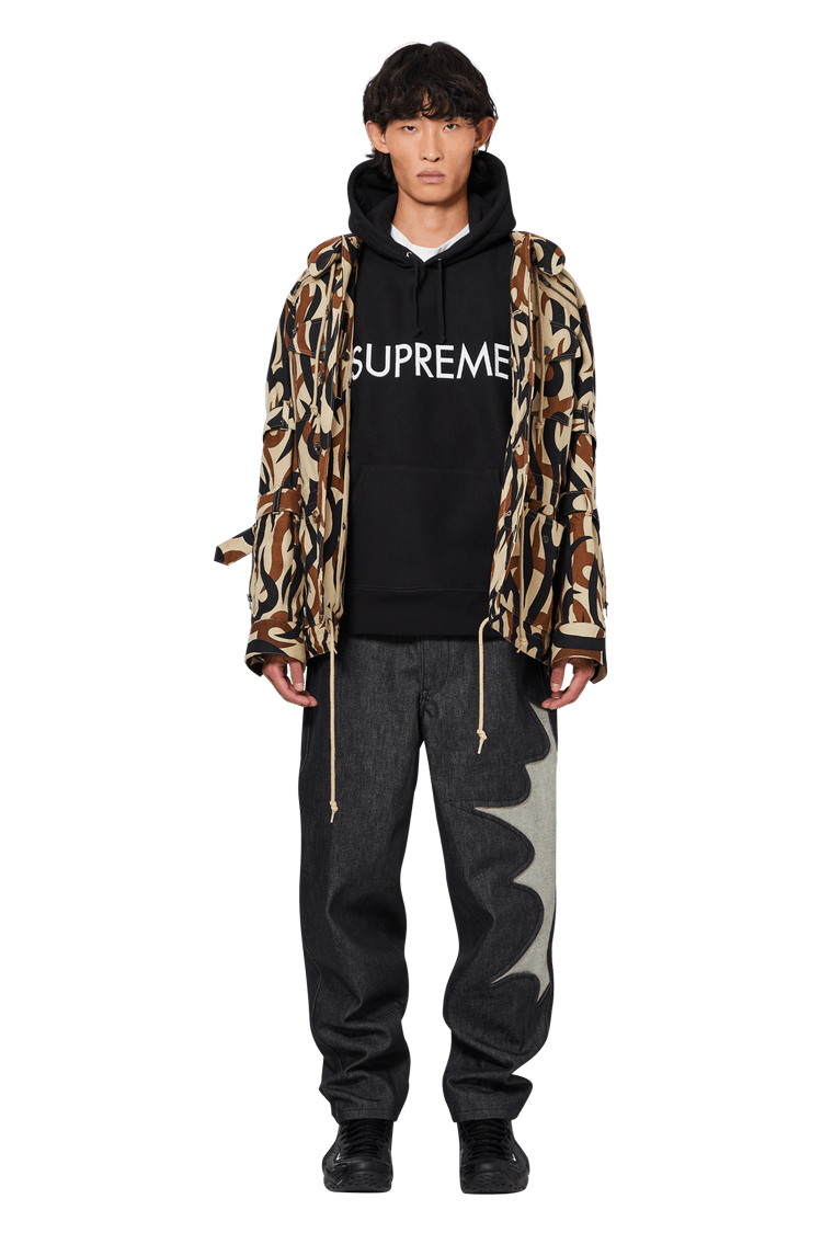 Supreme Capital Hooded Sweatshirt 'Black' | GOAT