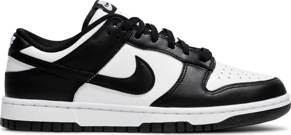 nike dunk low black and white restock