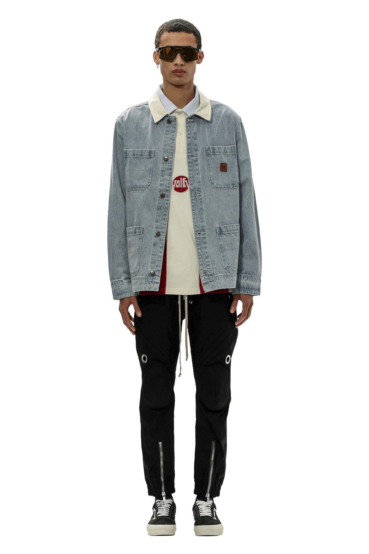 Buy GOLF WANG Contrast Denim Chore Jacket 'Light Wash' FW23OU1013 GOAT