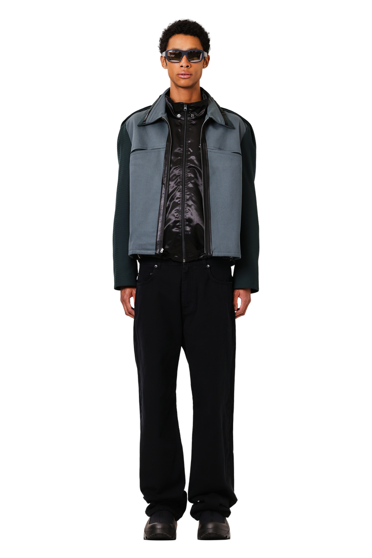 mannequin en Kiko Kostadinov Ugo Blouson Jacket 'Stone Grey/Deep Green/Ink Black'