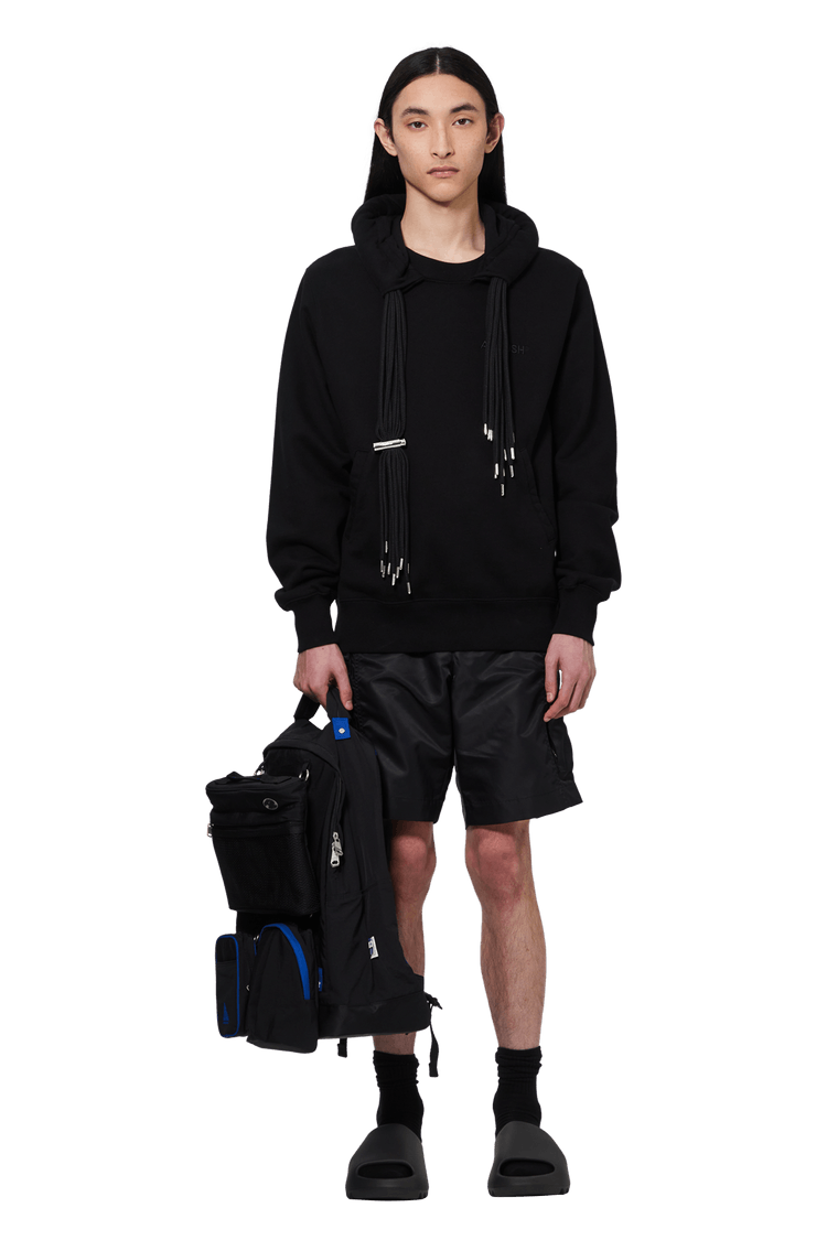 Model wearing Ambush Multicord Hoodie 'Black'