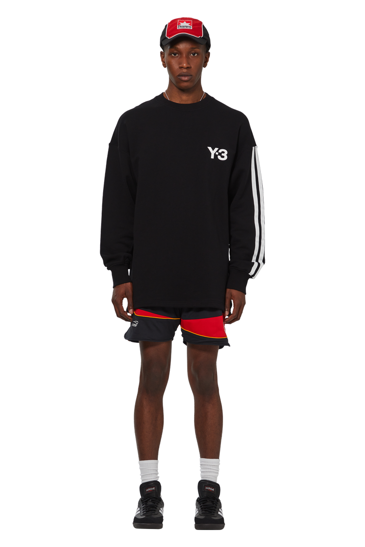 Model wearing Y-3 CH1 Crew Sweatshirt 'Black'