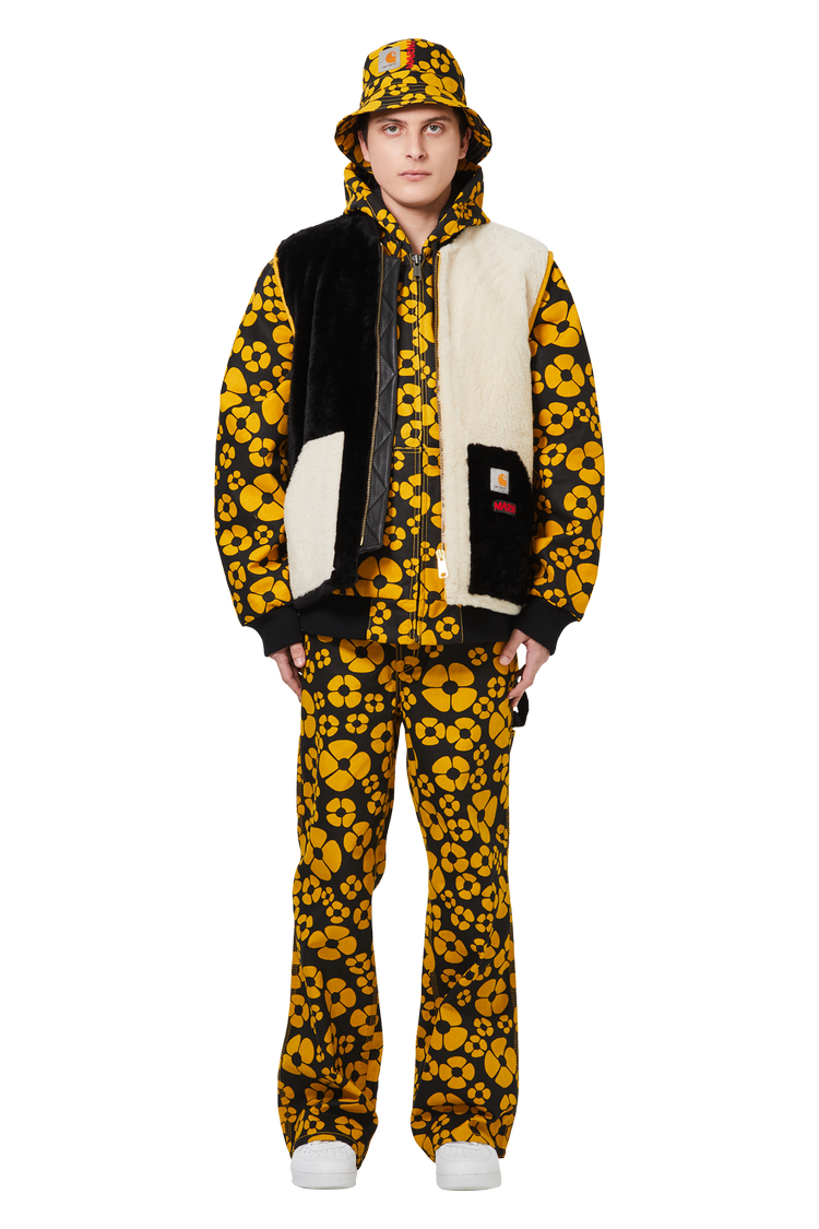 Model wearing Marni x Carhartt WIP Jacket 'Sunflower'