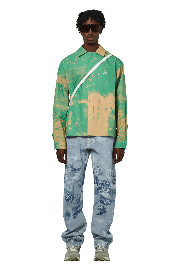 mannequin en OAMC Smudge Print System Shirt 'Green'