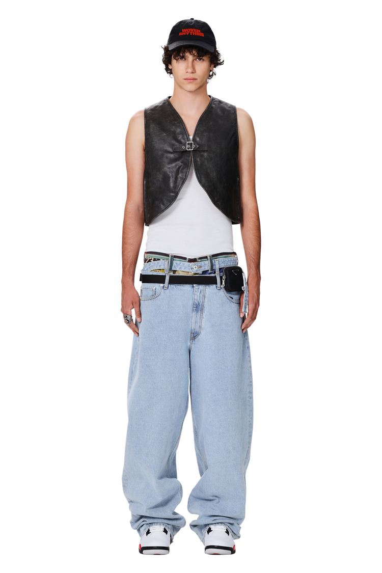 mannequin en Y/Project Evergreen Multi Waistband Jeans 'Ice Blue'