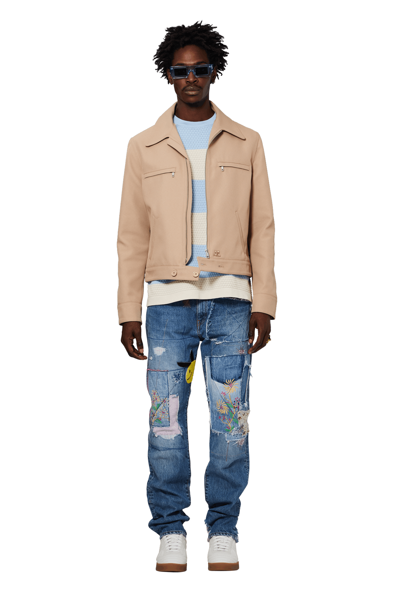 Buy GOLF WANG Scale Knit Top 'Starlight Blue Combo' SS23KN1002 GOAT