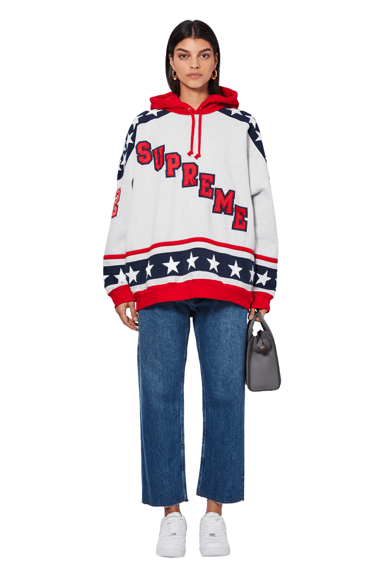 supreme basketball jersey hooded sweatshirt ash grey