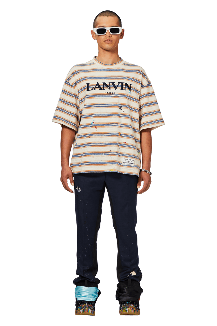 Model wearing Gallery Dept. x Lanvin Paris Embroidered Oversize T-Shirt 'Multicolor'