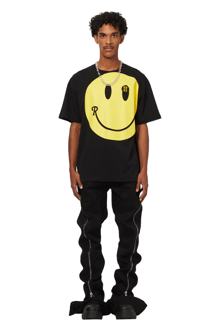 Buy Raf Simons Big Fit T-Shirt With Large Smiley Print 'Black