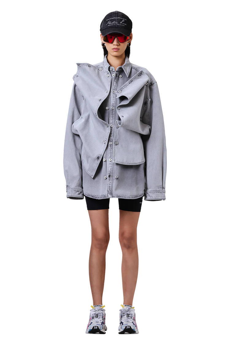 mannequin en Y/Project Snap Off Denim Shirt 'Grey'