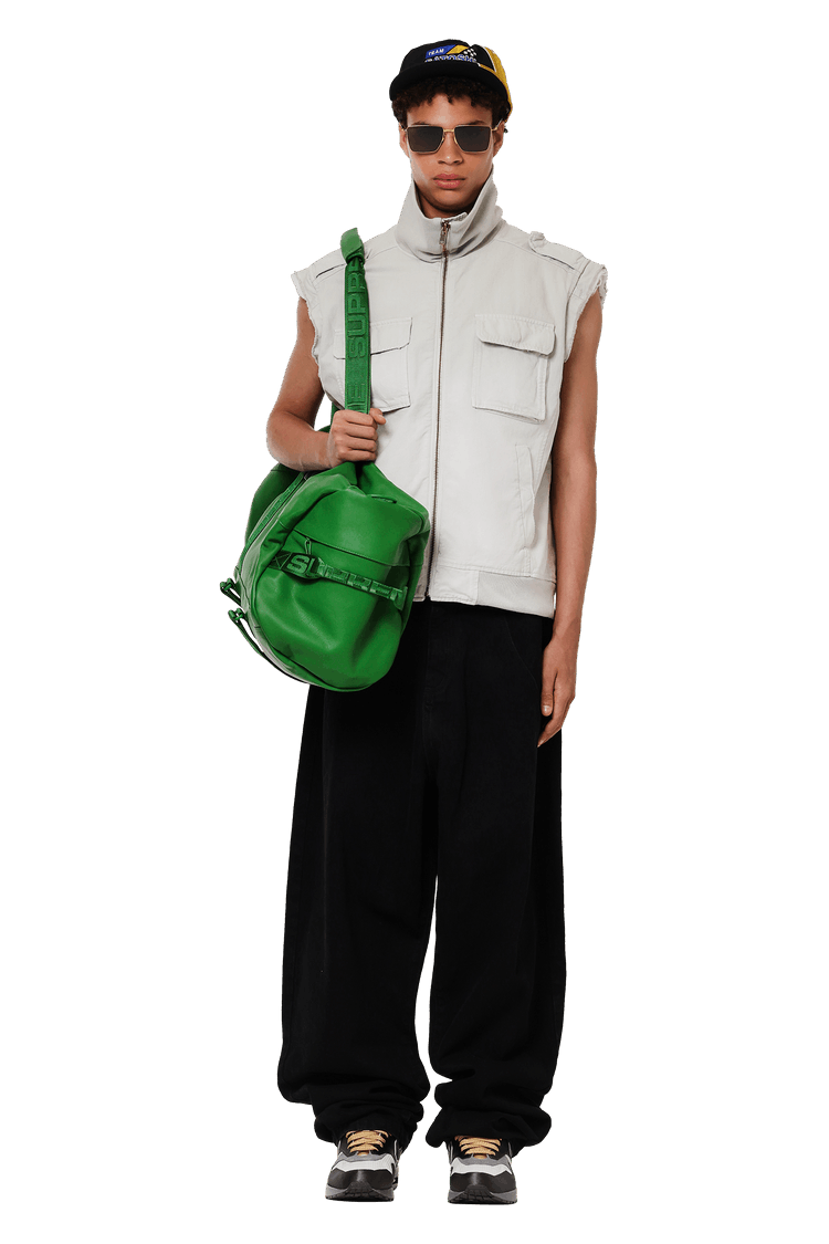 Buy Supreme Leather Large Duffle Bag 'Green' - FW24B46 GREEN | GOAT