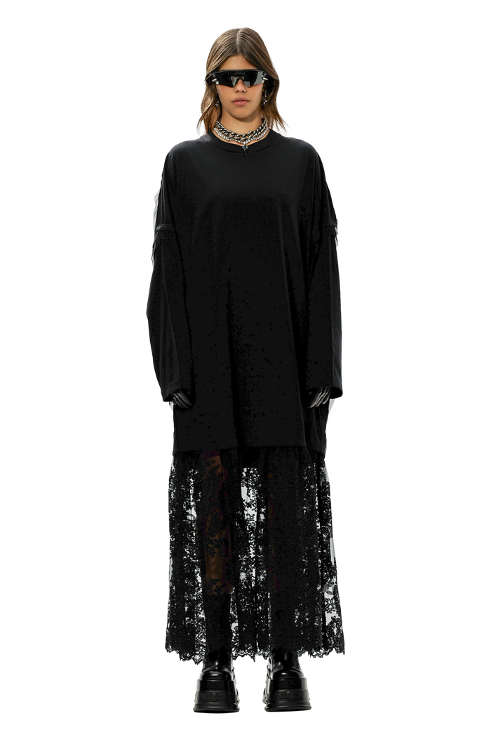 Buy Simone Rocha Oversized Elongated Sleeve Jersey Dress 'Black' - 7221 ...