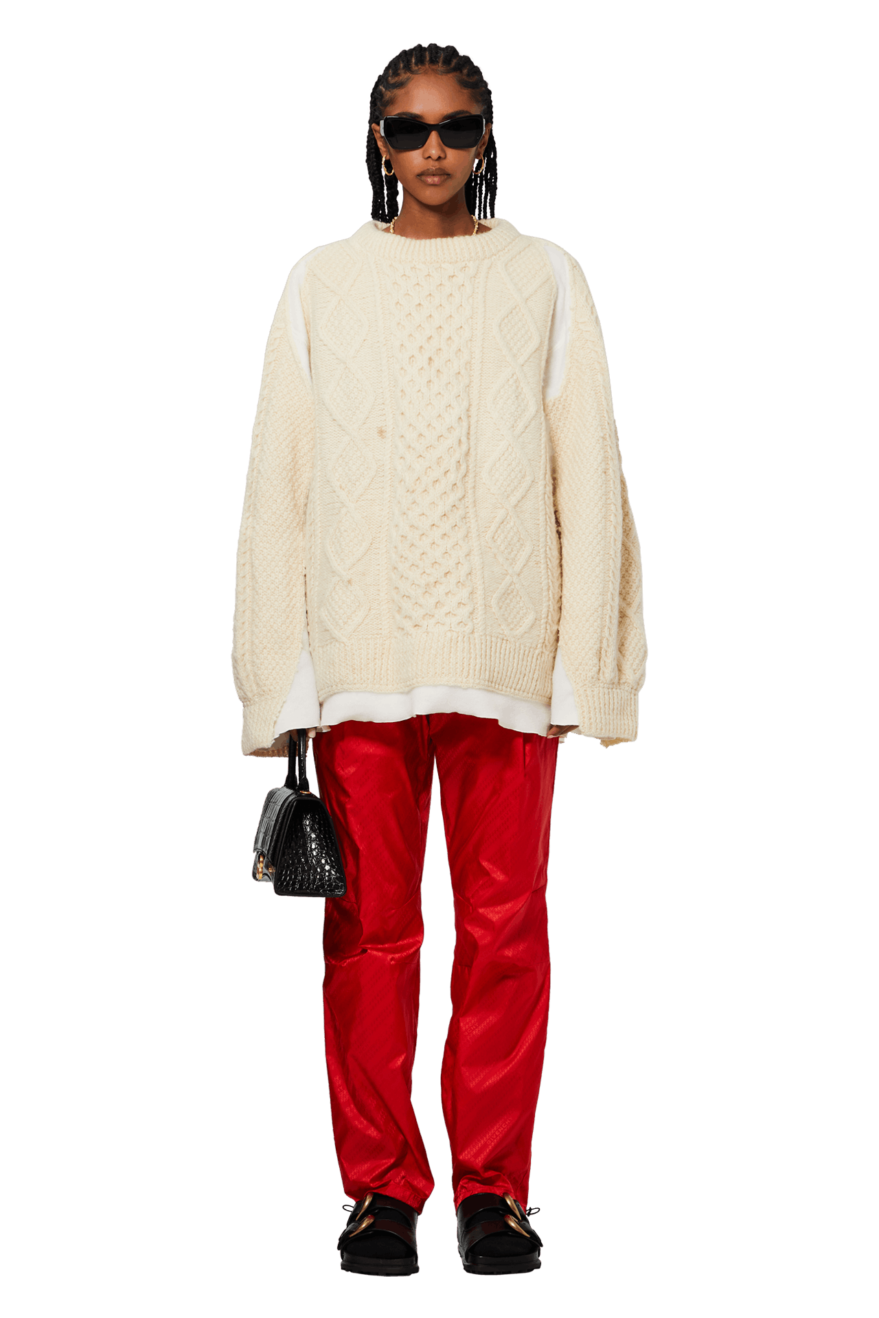 Buy Marine Serre Wmns Leather Birk Sandal 'Black' F069SS23W GOAT